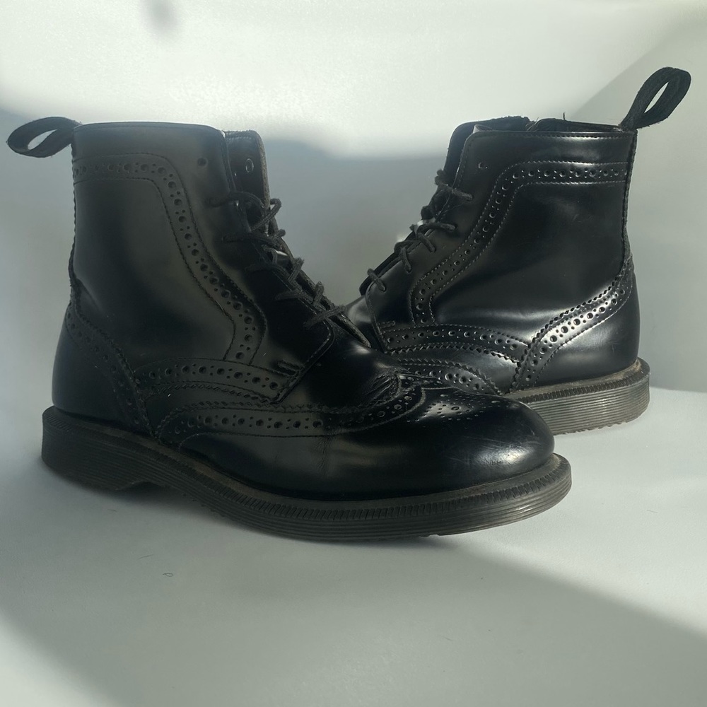Dr. Martens Delphine Smooth Black Dress Boots